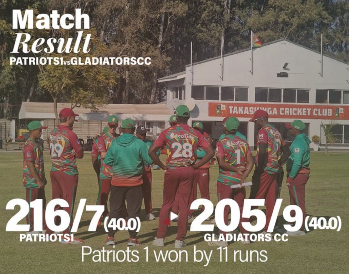 Takashinga 1 defend 216 to beat Gladiators by 11 runs in NPL clash